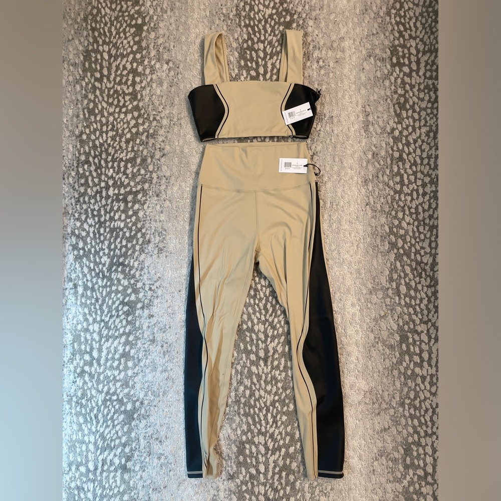 Women’s WE WORE WHAT- 2 Piece Set-Tan Leggings and bra